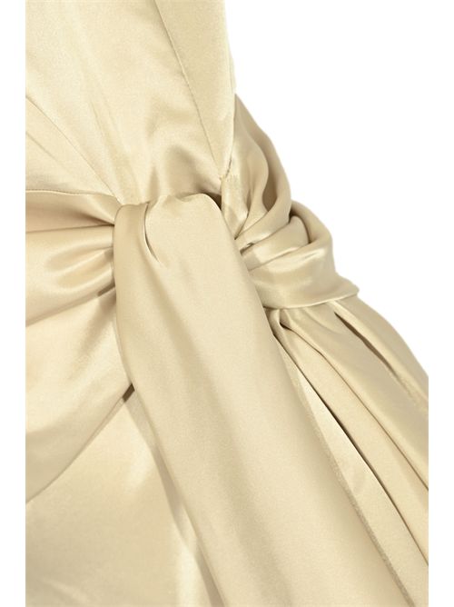 Abito Annabelle in liquid satin Alabastro Liviana Conti | F6SS70W82-2